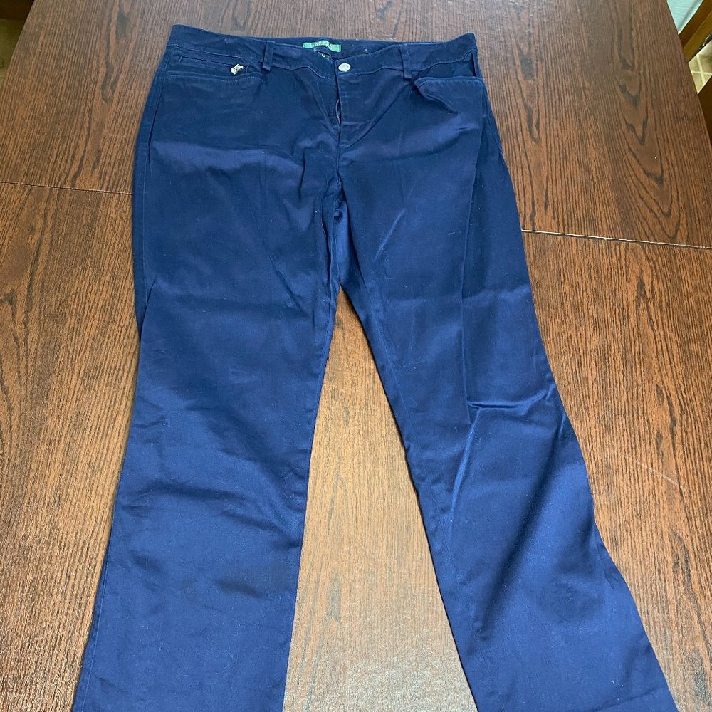 Lauren Ralph Lauren Womens Dress Pants Blue Size 14